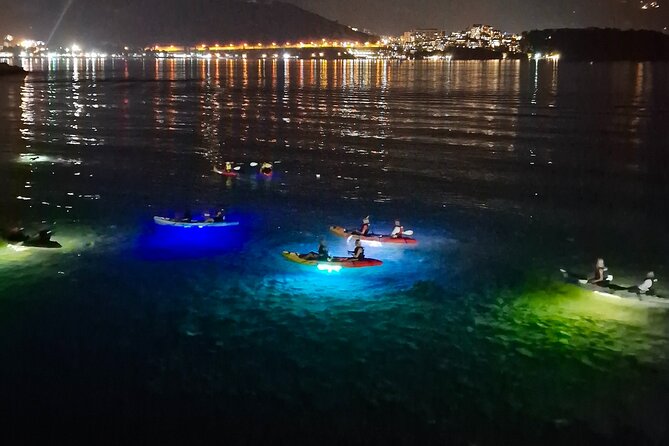 Budva: 2-Hour «Night Lights» Kayak Tour - Paddling toward Sveti Nikola, with the lights doing the talking