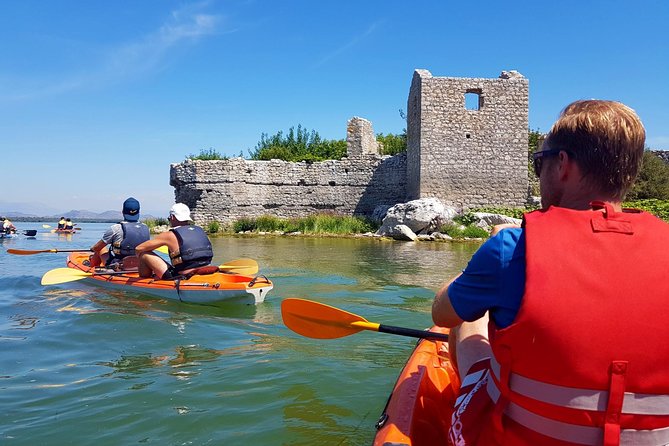 Kayak Guided Tour Skadar lake - Adventure in National park - Stop 1 at Grmožur Fortress: prison walls on an island