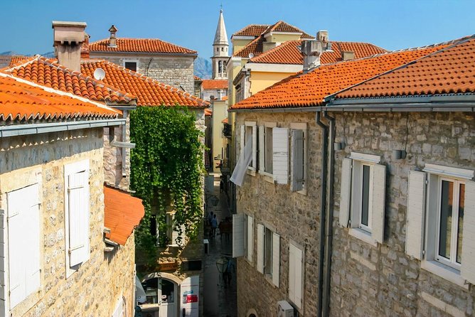 Kotor - Budva - Sveti Stefan | Unforgettable Montenegro Experience - Stop 3: Sveti Stefan viewpoint above the resort hotel area