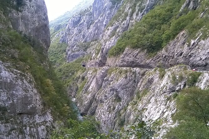 Private Full-Day Tour in Moraca and Tara Canyons, Durmitor & Biogradska Gora NP - Morača River Canyon: steep cliffs and cold green water, fast stop