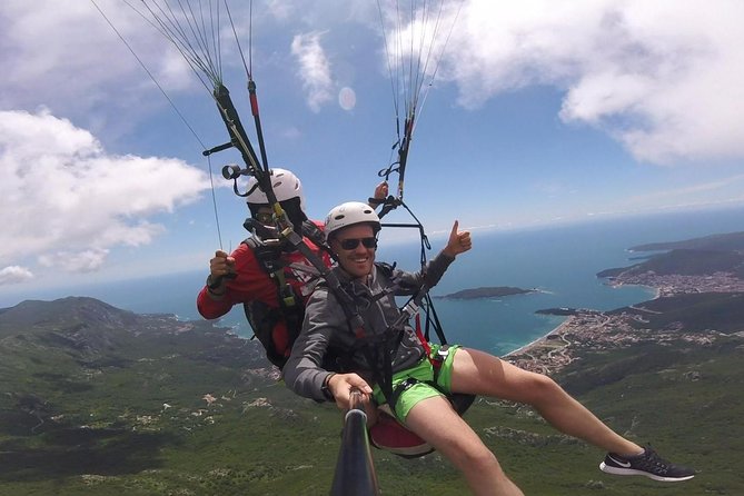 Tandem paragliding in Budva /All-inclusive - Budva Municipality Stop: Town Views From Above